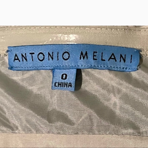 ANTONIO MELANI Dark Brown White Fern Halter Fit & Flare Dress - Picture 7 of 7